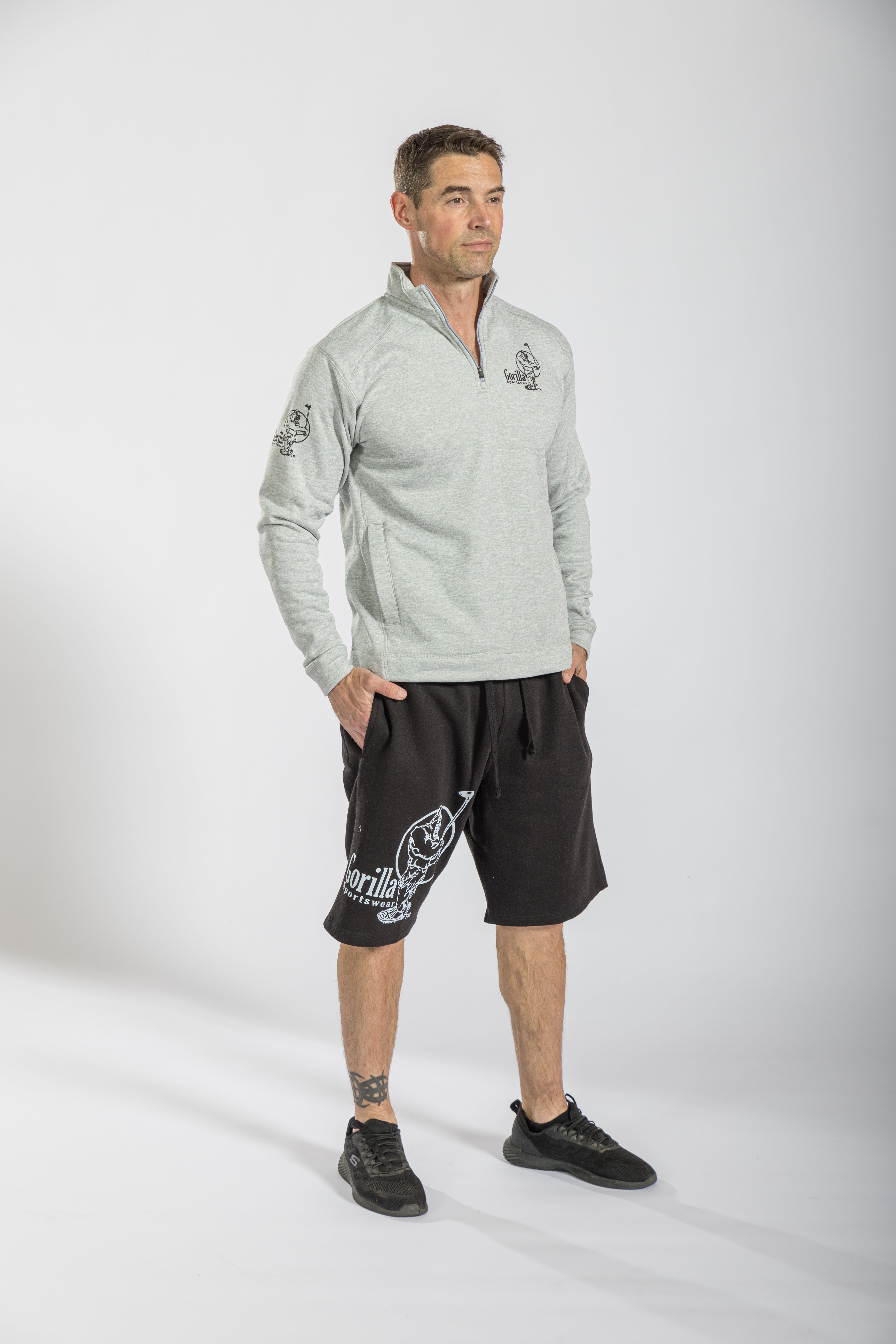 Birdie Breeze: Quarter Zip & Shorts Ensemble